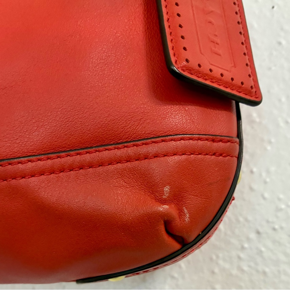 Coach Park Leather East/West Duffle in the color Persimmon - Picture 7 of 9